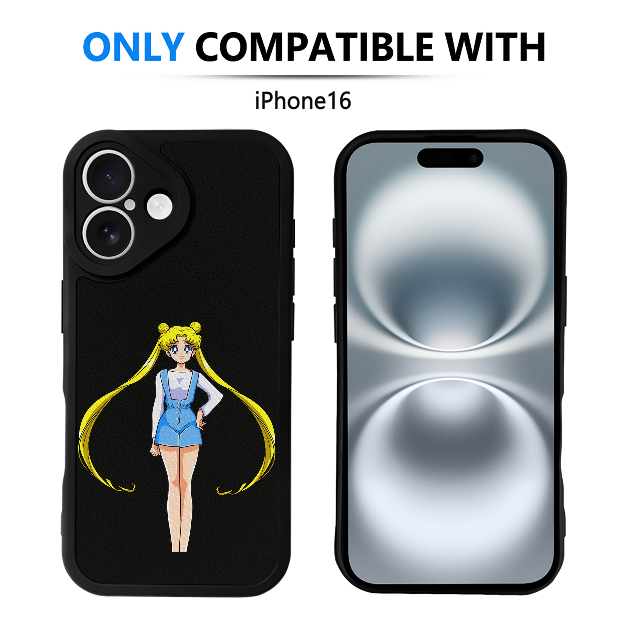 （画像用） 美少女戦士セーラームーン 愛野 美奈子 あいの みなこ Sailor Moon Aino Minako 【iPhone 16シリーズ対応】シリコンスマホケース（レザー調） 材質：シリコン